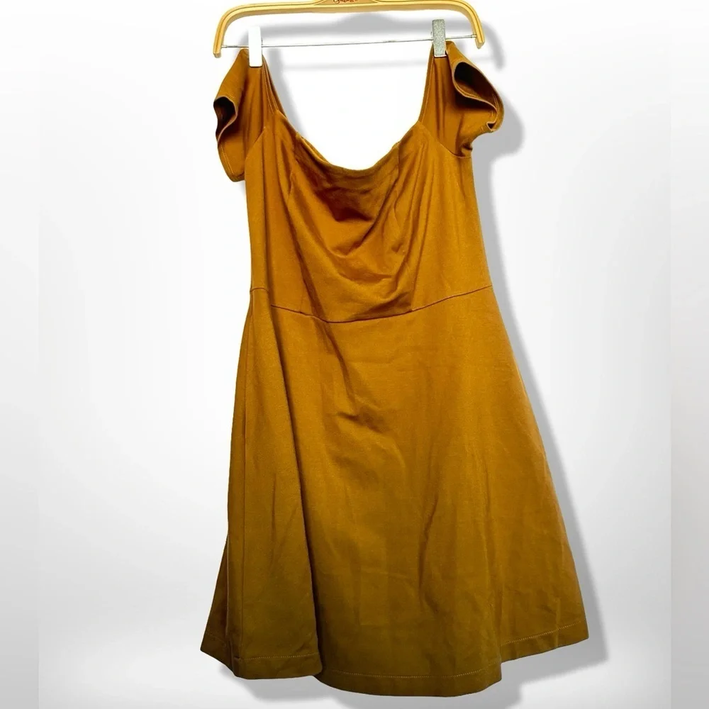 Free People Off-Shoulder Brown Mini Dress